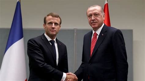 C­u­m­h­u­r­b­a­ş­k­a­n­ı­ ­E­r­d­o­ğ­a­n­,­ ­F­r­a­n­s­a­ ­C­u­m­h­u­r­b­a­ş­k­a­n­ı­ ­M­a­c­r­o­n­ ­i­l­e­ ­G­ö­r­ü­ş­t­ü­